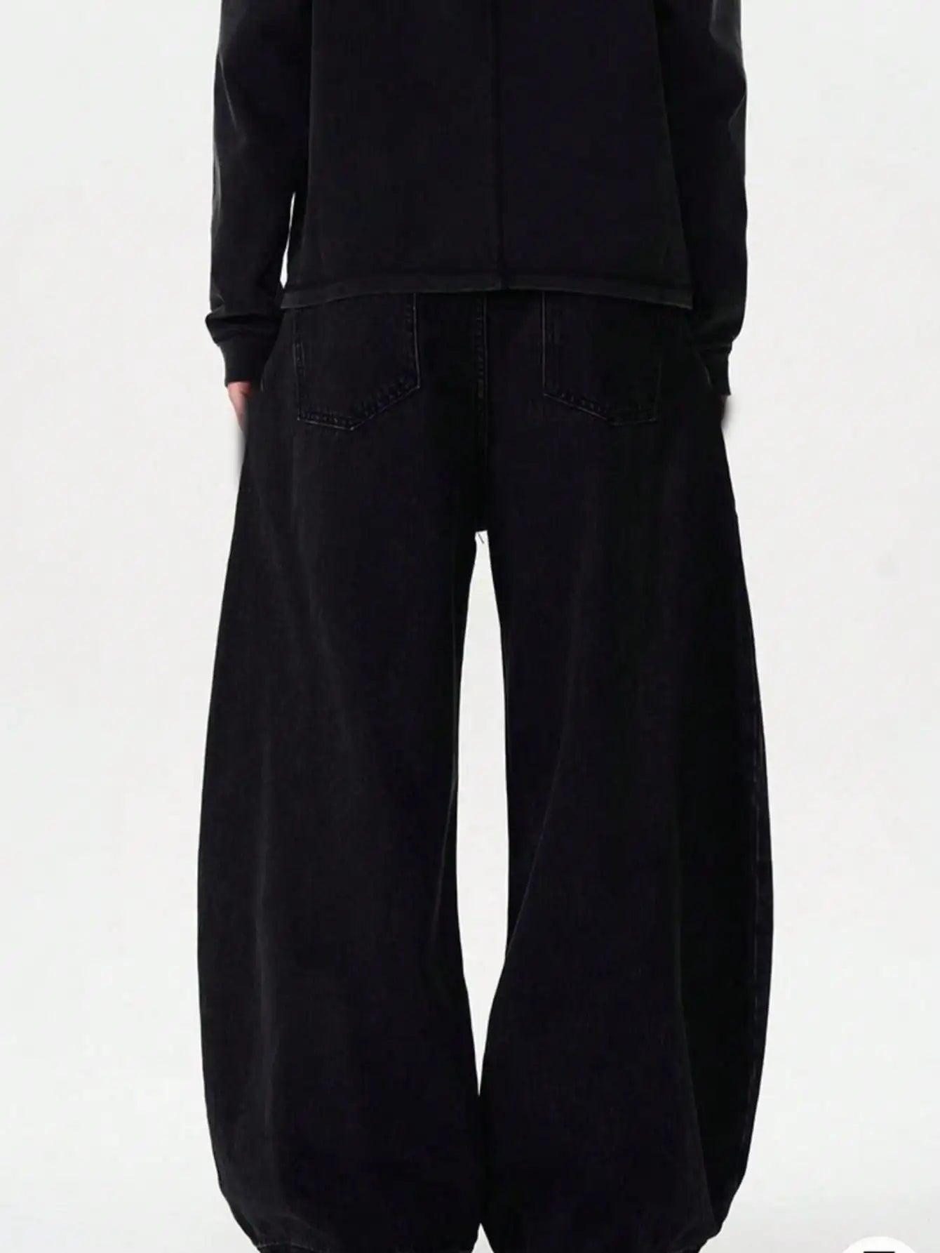 High Streets Autumn Men's Jeans New American Baggy Wide Leg Curved Knife Denim Pants Loose Solid Color Male Trendy Trousers