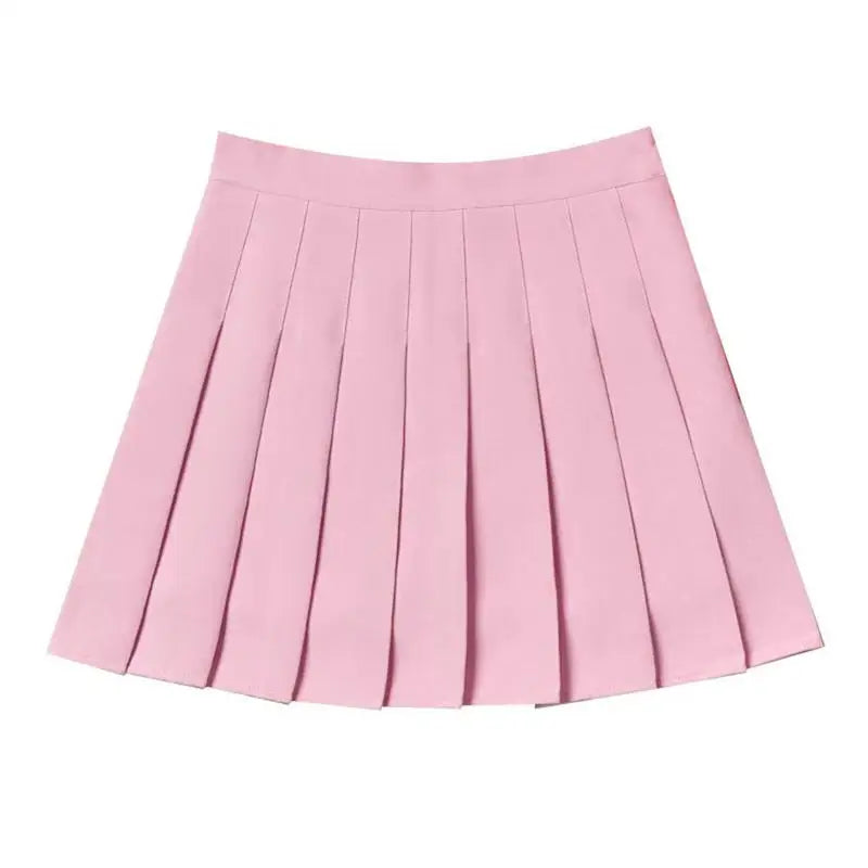 Skirt Women's High Waist Versatile Harajuku Solid Color Clothes Girl Fashionable Mini Pleated Skirt Female Student Uniform Skirt