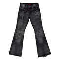 Y2K Mid Blue Flared Jeans Vintage Washed Men Women Bootcut Jeans Gothic High Street Unisex Streetwear Retro Baggy wide leg Pants