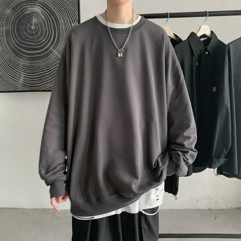 2025 Hoodies Sweatshirt Mens Black White Hip Hop Punk Pullover Streetwear Casual Fashion Clothes Mens Oversized Korean Harajuku