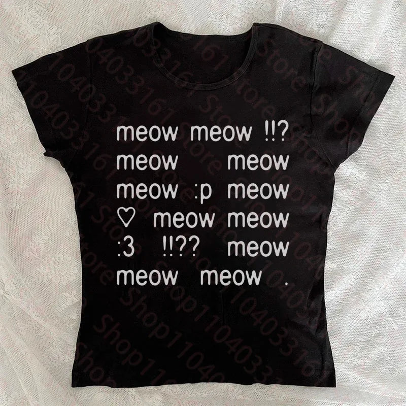 Letter Graphic Print Grunge Vintage Short Sleeve T-Shirt Y2k Style Slim Crop Top Streetwear Hip Hop Halter tops 90s Women's Tops