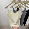 2025 Lace Tank Top Women Cropped Cute Camis Sexy White Tank Tops Female Korean Sleeveless Black Vest Summer Y2k Clothes