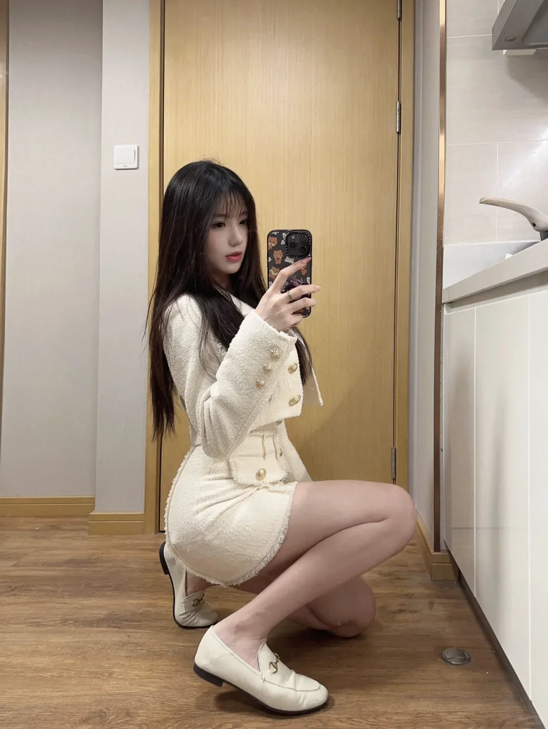 Autumn French Vintage Elegant Woman 2 Piece Set Tassel Design Coat+ High Waist Casual Dress Female Chic Korean Popular Clothes