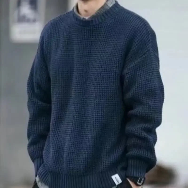 Oversize Knitwear Thick Korean Popular Clothes Knitted Sweaters for Men Autumnr and Winter Streetwear Aesthetic Top Pullover Man