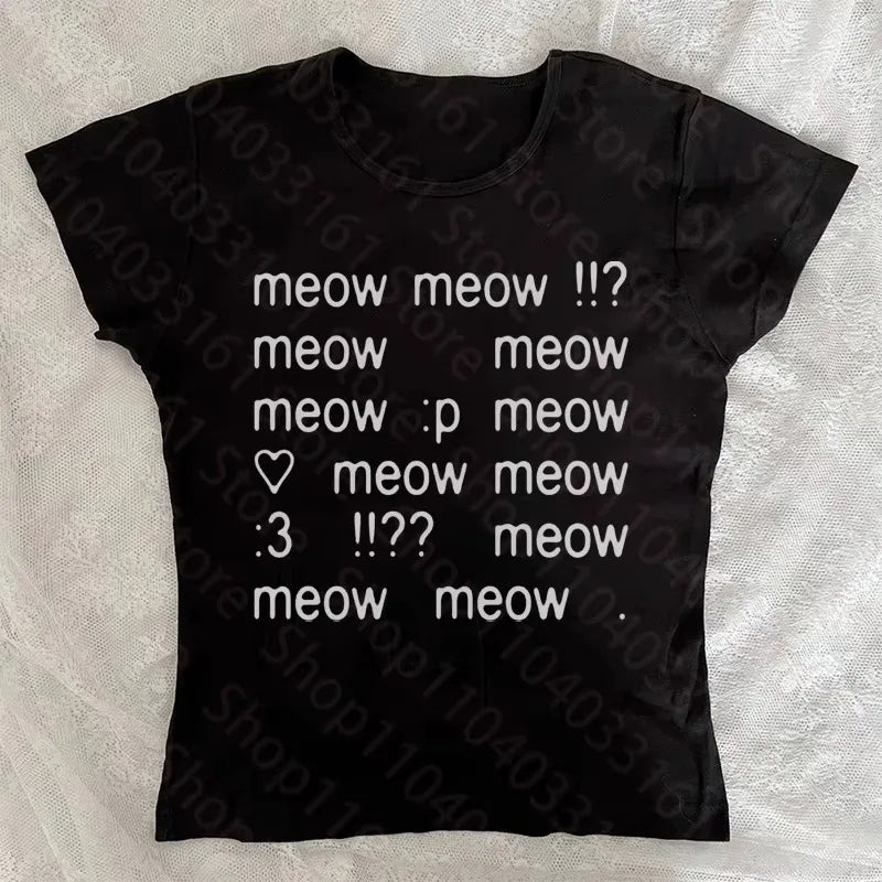 Letter Graphic Print Grunge Vintage Short Sleeve T-Shirt Y2k Style Slim Crop Top Streetwear Hip Hop Halter tops 90s Women's Tops