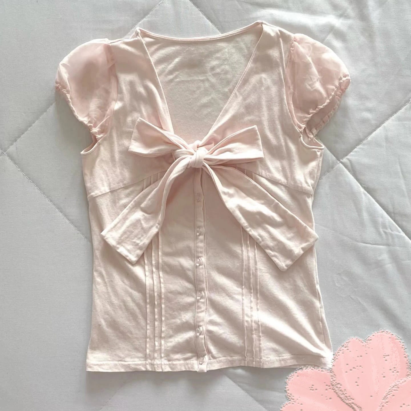 2025 Ropa Mujer T-Shirts Women Clothes Short Sleeve Lace O-neck Sweet Tees Fashion Casual Summer Tshirt Korean Camisetas Kawaii