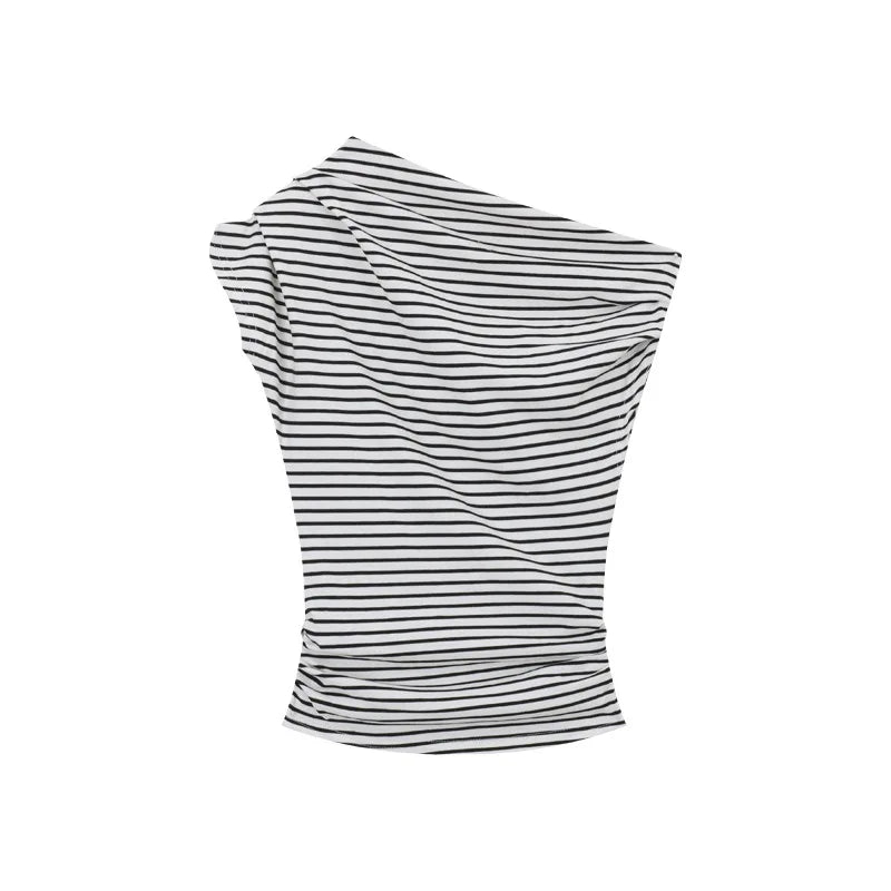 2025 Summer Striped Sexy T-shirt Women Slim Skinny Short Sleeve Y2K Korean Fashion Japanese Tee Shirt Woman Crop Tops Clothes