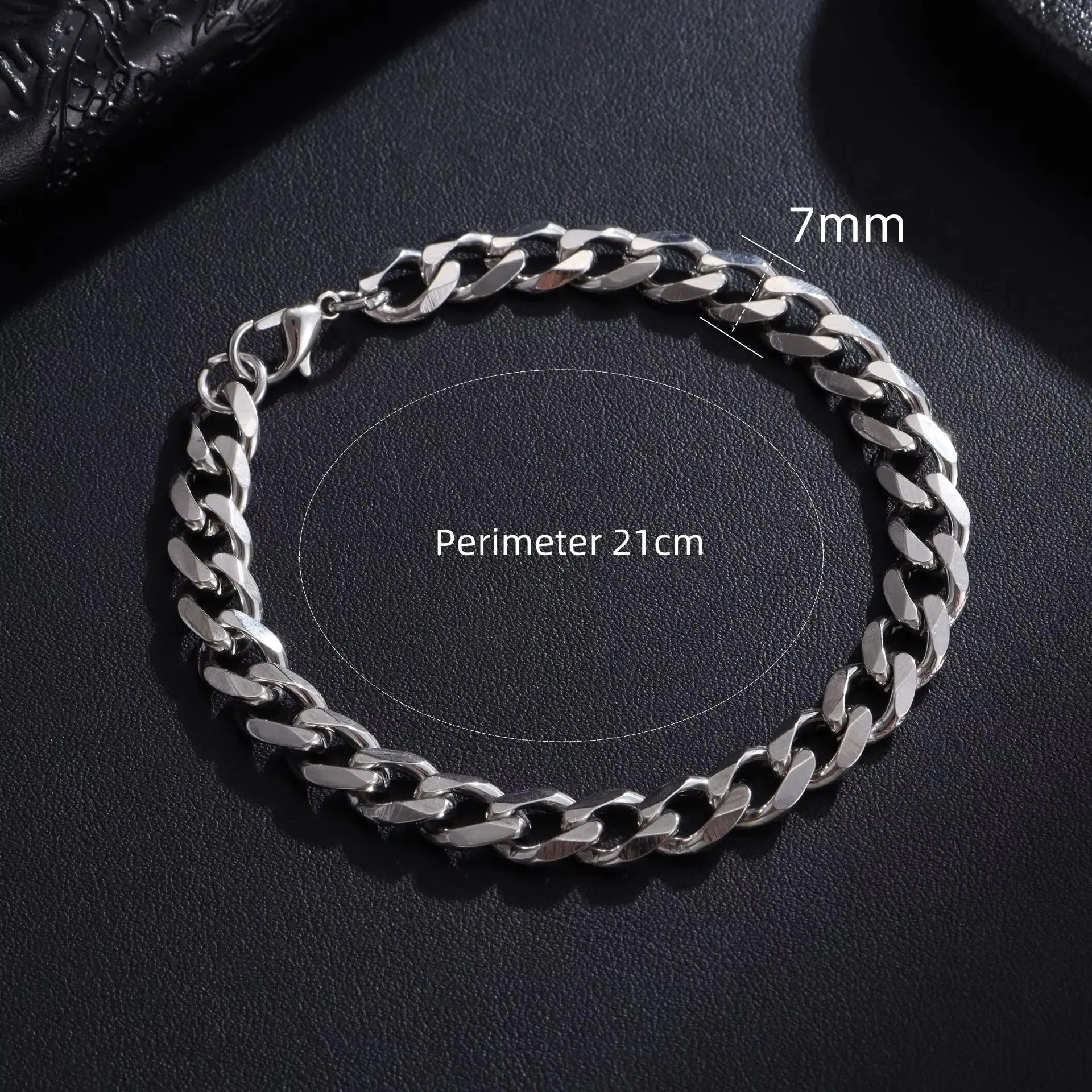 New Trendy Chain Men Bracelet Classic Stainless Steel 3/5/7/9mm Width Chain Bracelet For Men Women Jewelry Gift